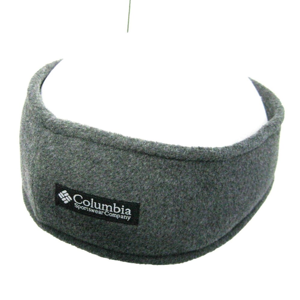Columbia Headband Large - XL Gray Fleece Ear Warmer Stretch Fit Men Women Logo